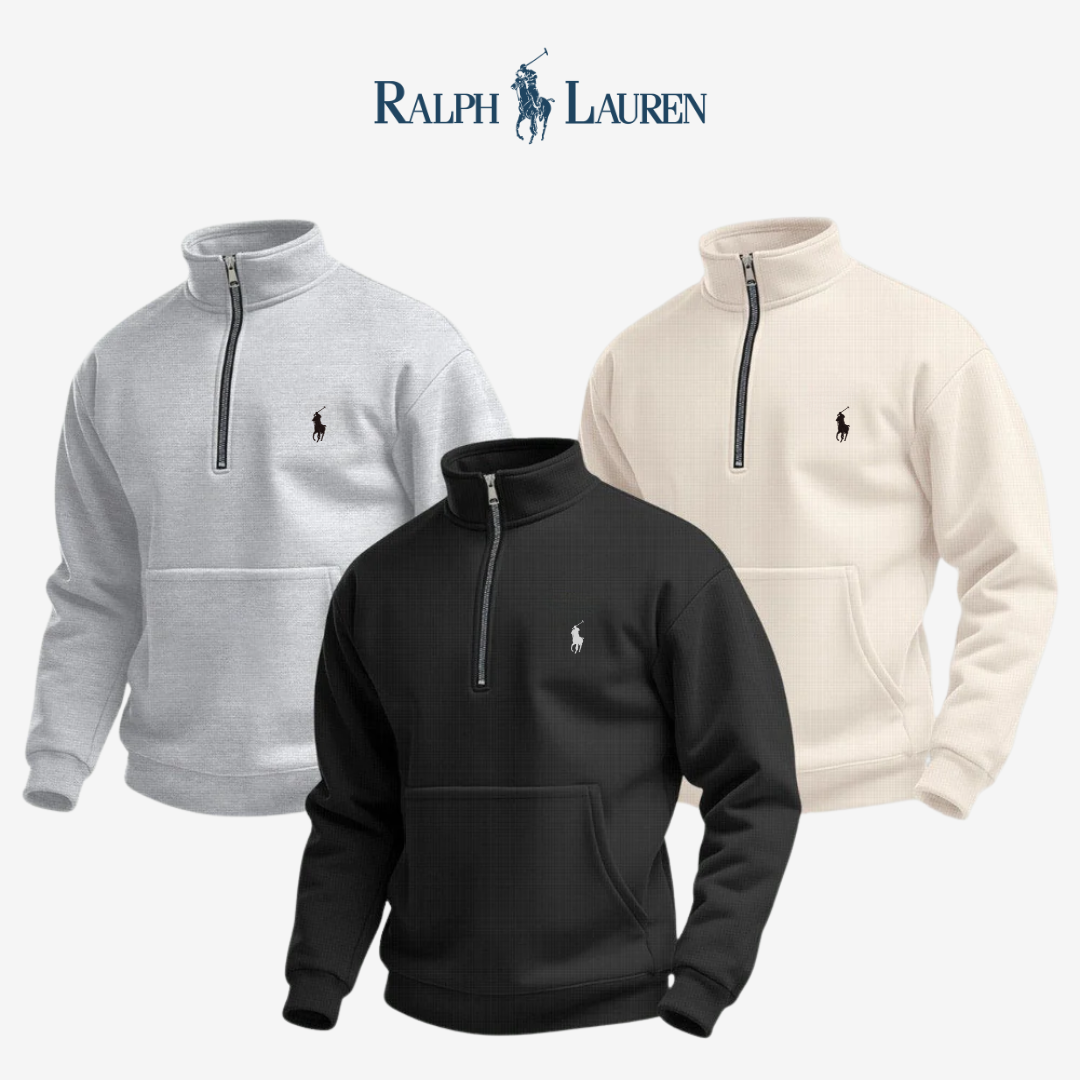 Felpa da Uomo R&L™ con Cerniera a Un Quarto - SALDI