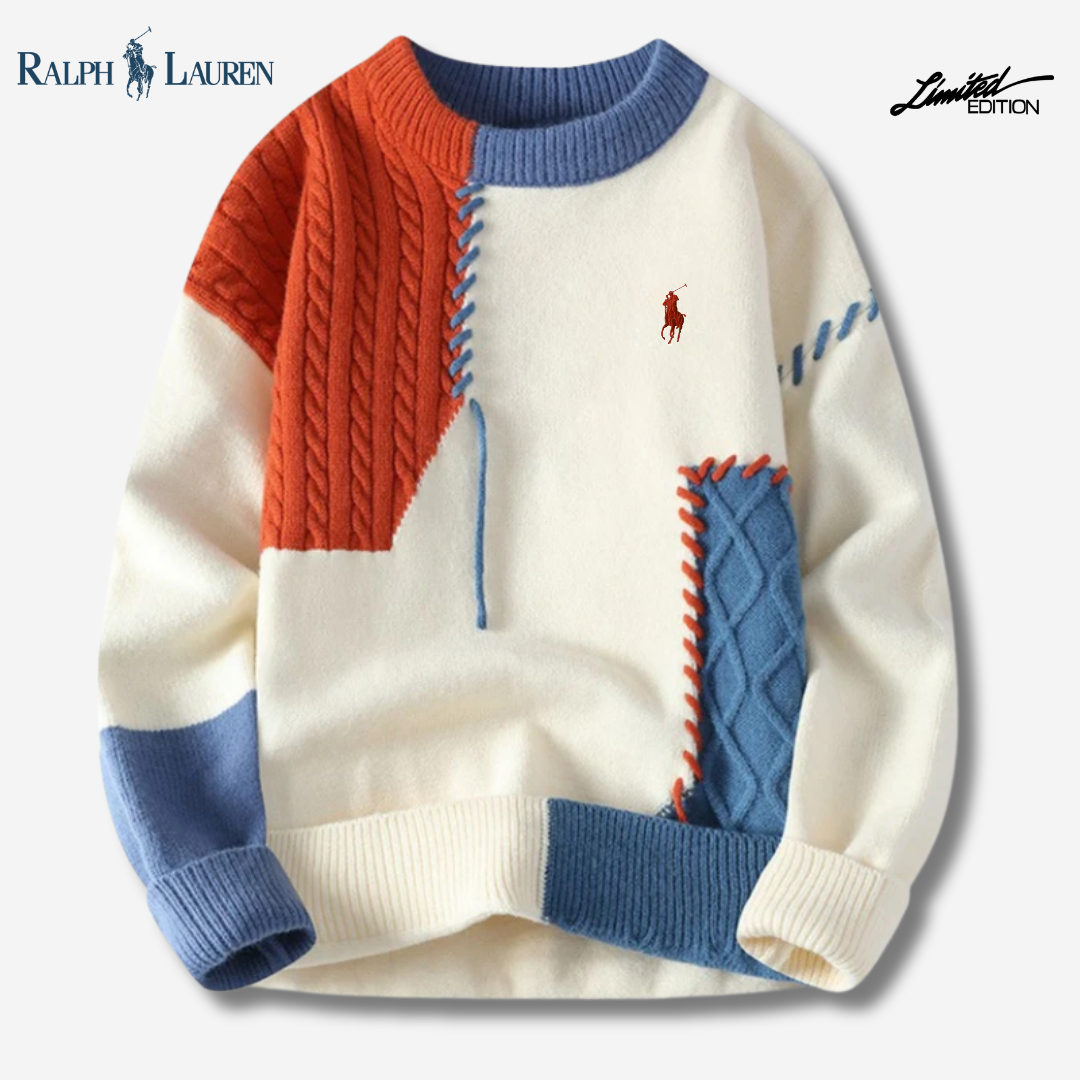 Suéter de punto con parche artesanal de R&amp;L - OFERTA